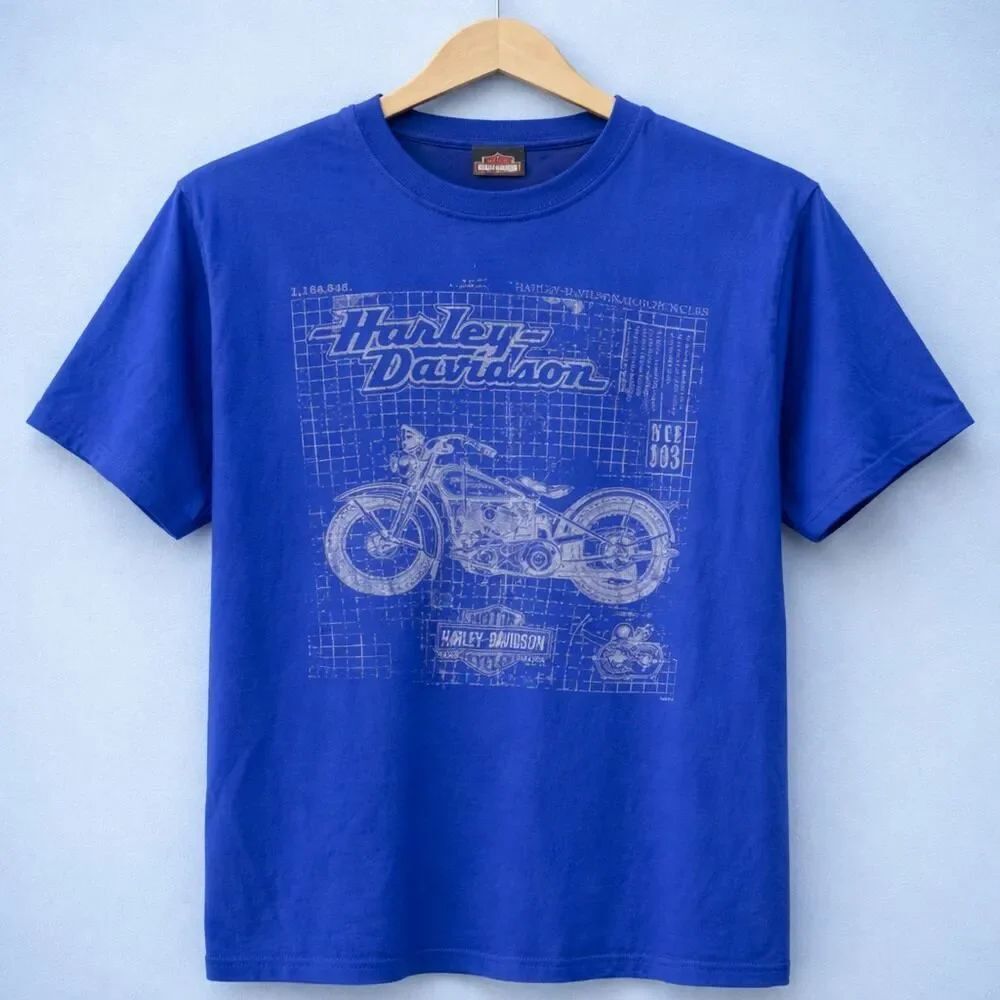 Harley Davidson Men’s Blue Coos Bay, OR SS Tee Shirt T-Shirt XL